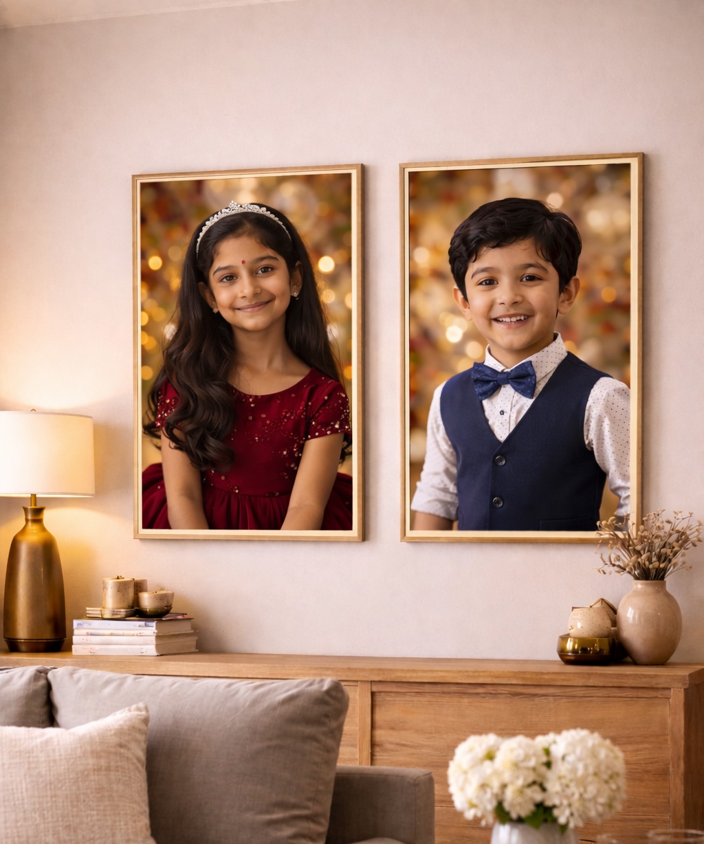 Canvas wall art in a warm interior